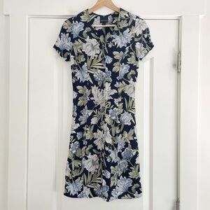 Vintage Karen Kane Floral Button Front Mini Dress - 6